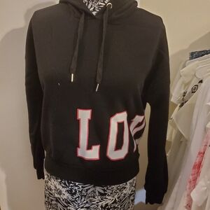 Graphic Love  cropped hoodie sweat shirt